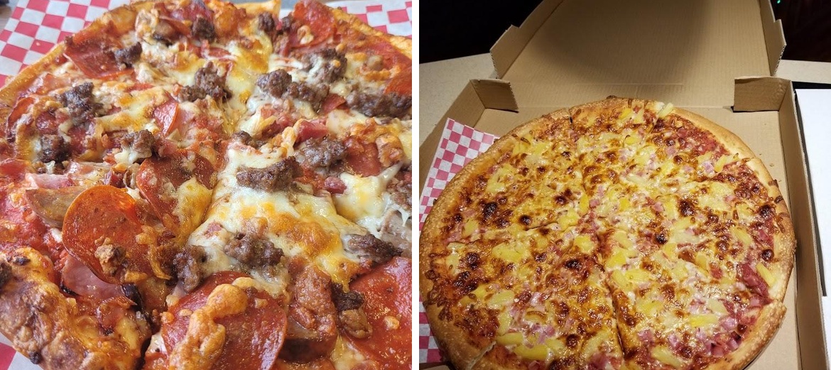Dinos Pizza Menu